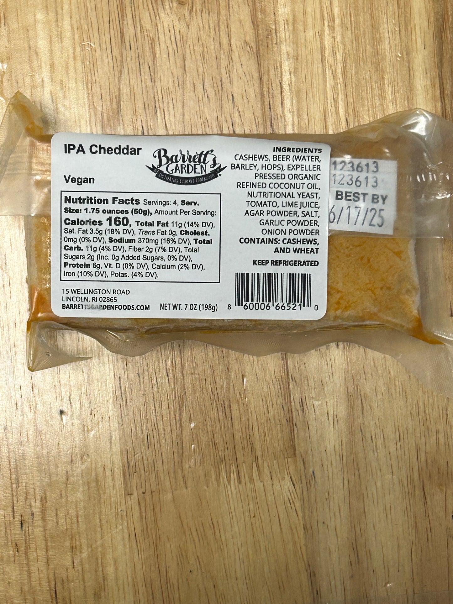 Barrett's Garden Vegan Cheese