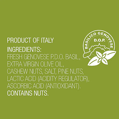 Co. Sanremo Vegan Basil Pesto PDO, 6.7 oz.