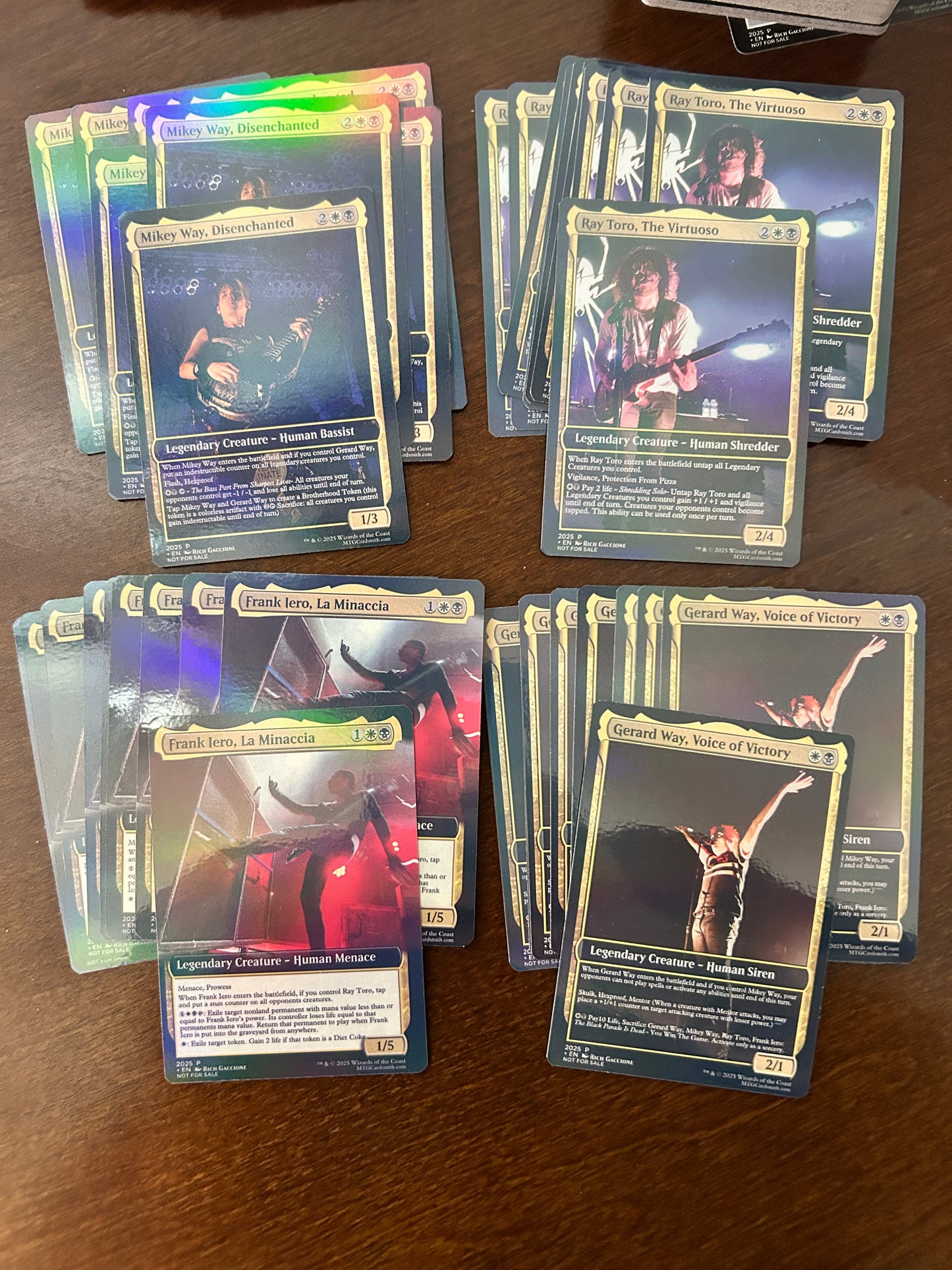 My Chemical Romance X Magic The Gathering 5 Card Set. Designed by Rich G.