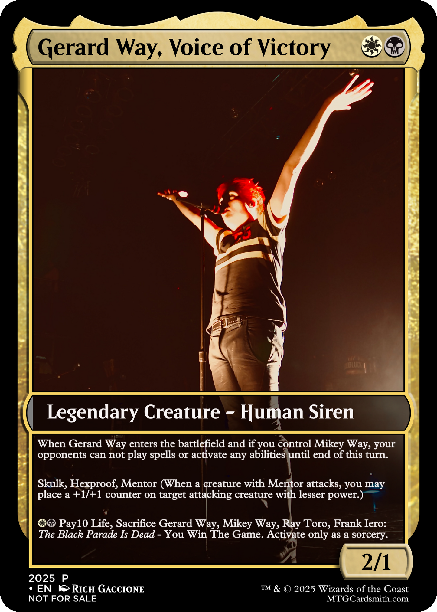 My Chemical Romance X Magic The Gathering 5 Card Set. Designed by Rich G.