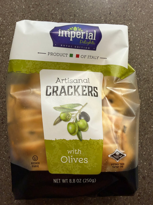 Imperial Delights Crackers w/ olives