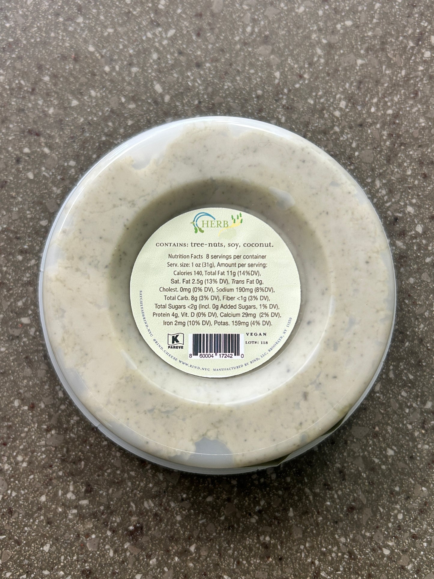 RIND Herb Cashew Cheese Spread